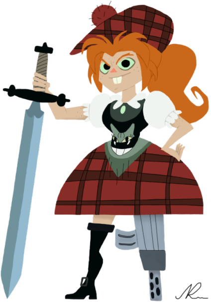Female Samurai Jack - Scotsman Female Samurai Jack (500x686), Png Download