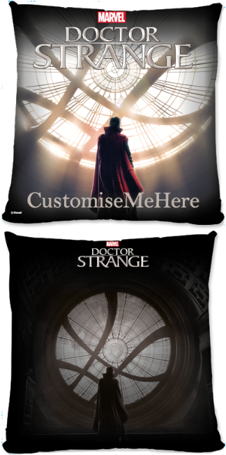 Marvel Doctor Strange Window Logo Cushion - Marvel's Doctor Strange: The Art Of The Movie (650x650), Png Download