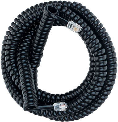 25 Foot Phone Handset Coil Cord - Audiovox Coiled 25 Ft Phone Cord Tp282blr (500x500), Png Download