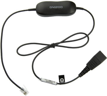 Jabra Gn1200 Cord - Jabra Smart Cord - Headset Cable (360x360), Png Download