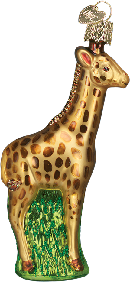 Old World Christmas Baby Giraffe Glass Ornament (1000x1000), Png Download