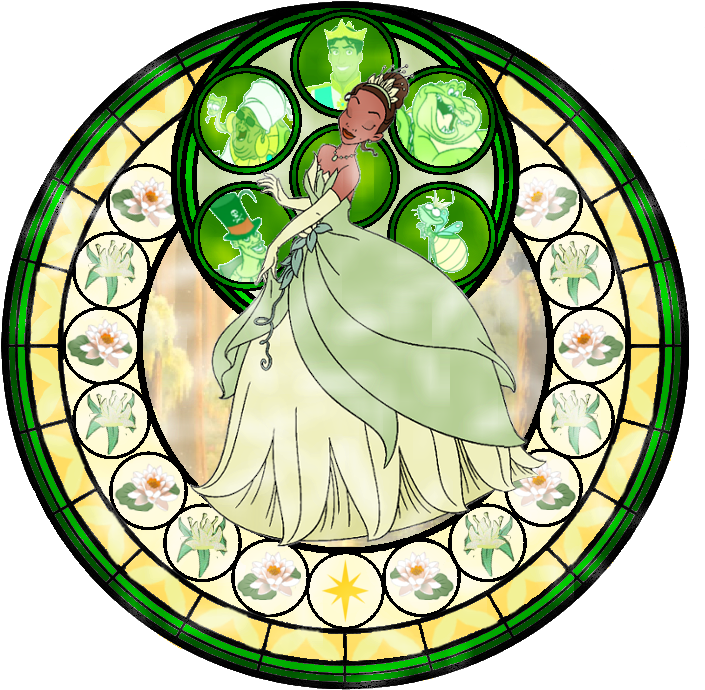 Disney Princess Images Tiana Stained Glass Hd Wallpaper - Disney Stained Glass Tiana (730x729), Png Download