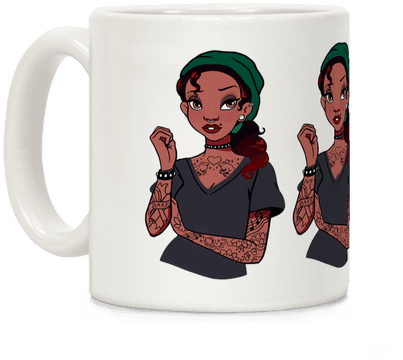 Punk Princess Tiana Parody Coffee Mug - Disney Princess 2017 Style (484x484), Png Download