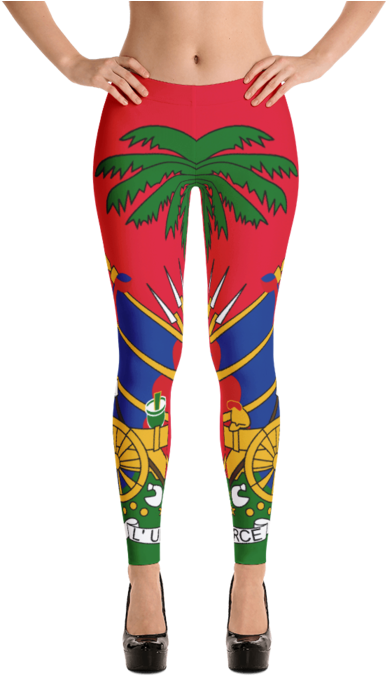 Haiti National Flag Leggings - Double Hooded Pied French Bulldog Puppy Leggings (700x700), Png Download