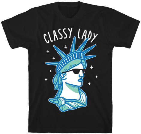 Classy Lady Liberty Mens T-shirt - Pansexual Shirt (484x484), Png Download