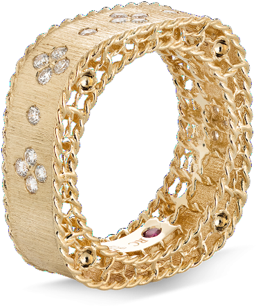 Princess Yellow Gold Square Floral Ring With Diamonds - Ring (600x600), Png Download