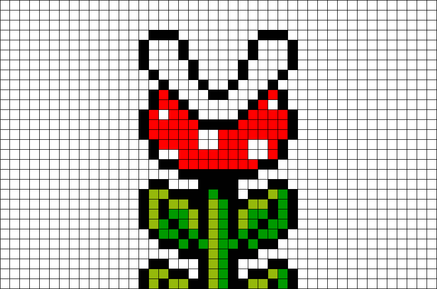 Brik Pixel Art On Twitter - Piranha Plant Pixel Art (880x581), Png Download