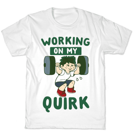 Working On My Quirk - Izuku Midoriya T Shirt (484x484), Png Download
