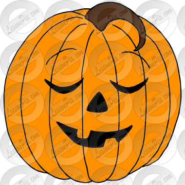 Pumpkin Clipart Sleepy - Pumpkin (380x380), Png Download