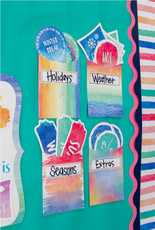 Watercolor Library Pockets - Packaging And Labeling (900x900), Png Download