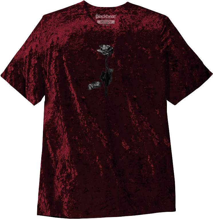 Dead Roses Crushed Velvet Tee - Blackbear Dead Roses Merch (1024x1024), Png Download