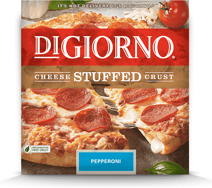Digiorno Cheese Stuffed Crust Pepperoni Pizza, - Pepperoni Stuffed Crust Pizza (750x640), Png Download
