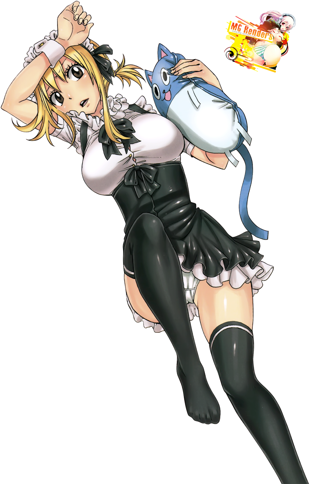 Lucy Heartfilia Maid - Fairy Tail Hentai Maid (1026x1600), Png Download
