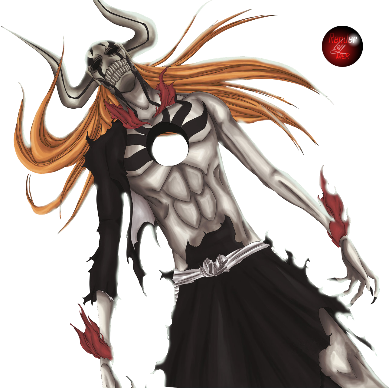 Hollow Ichi Hollow Ichigo 26613701 1286 - Ichigo Full Hollow Png (1286x1282), Png Download