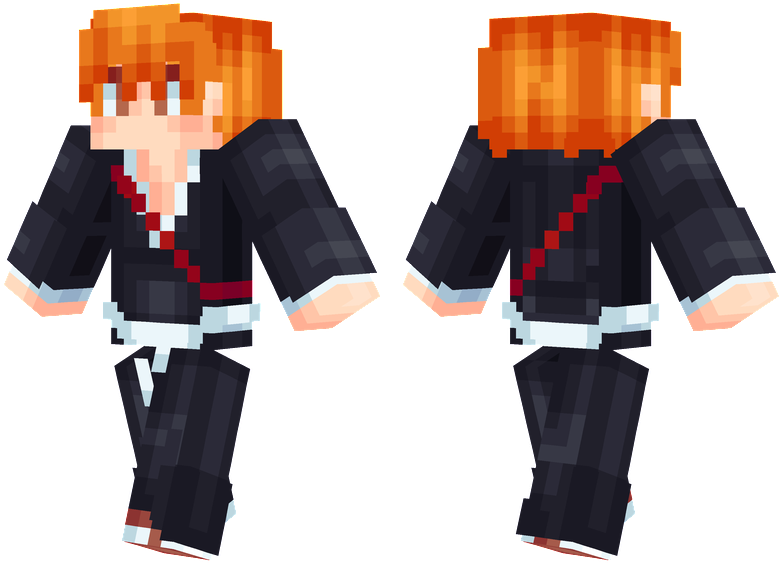 Ichigo - Minecraft Pe Skin Ichigo Bleach (804x576), Png Download