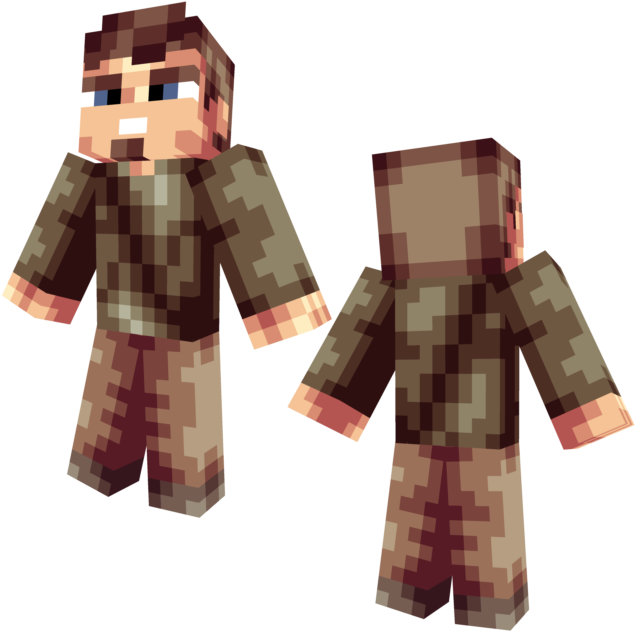 Tuhqlpng - Minecraft Skin Walking Dead (640x640), Png Download