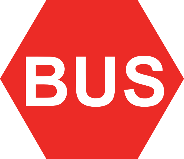 School Bus Stop Sign Clipart - Bus Sign Transparent (600x520), Png Download