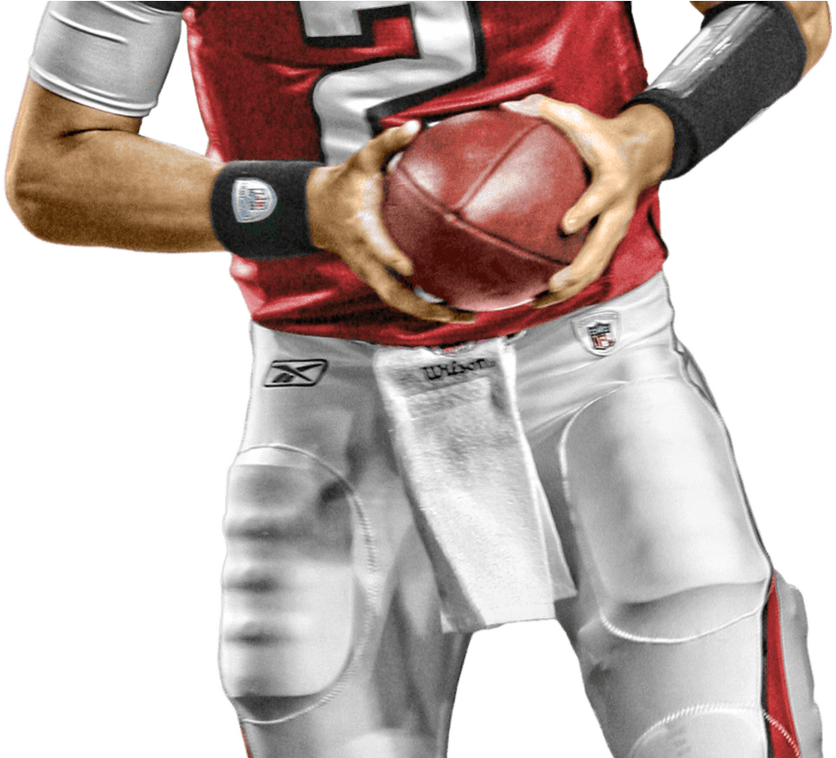 Atlanta Falcons Player Running Transparent Png Stickpng - American Football Player Png (1368x855), Png Download