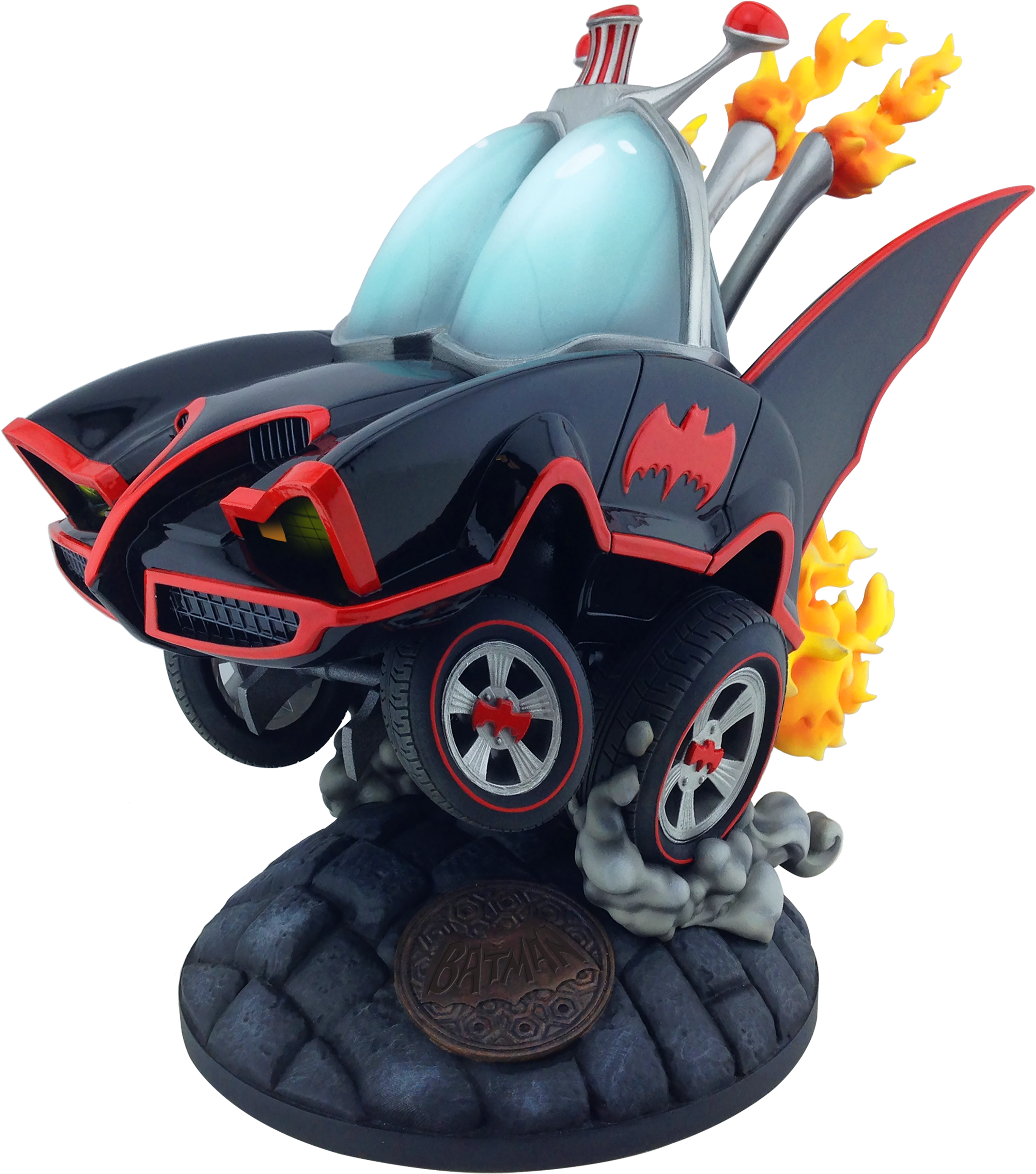 Batman Classic Tv Series Batmobile Statue - Hot Rod Batmobile (2463x2932), Png Download