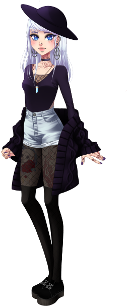 Lena With Straight Bangs For Once, Bc I Love Straight - Black Butler Gender Bender (410x700), Png Download