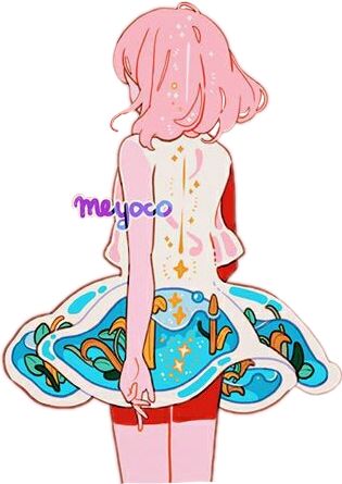 Art Meyoco On Instagram Meyoco Art Girl Eau Water Png - Illustration (315x445), Png Download