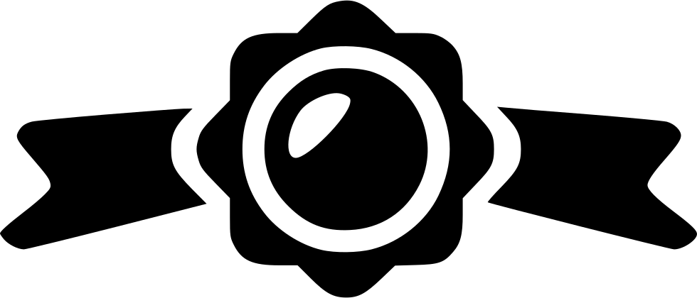 Prize Ribbon - - Glyph (980x420), Png Download