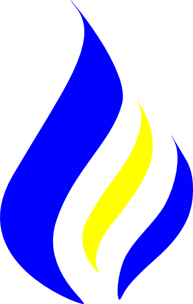 How To Set Use Blue Flame Simpleblueblack Svg Vector (378x596), Png Download