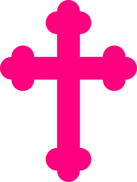 Cruz Rosa Png - Pink Cross Clip Art (364x500), Png Download