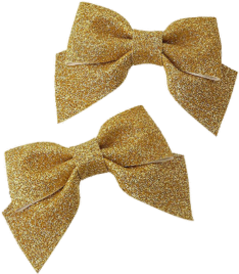 Gold Glitter Bow Png (349x400), Png Download