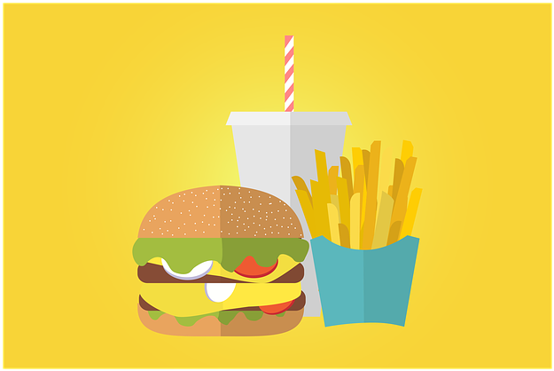 Food, Fast Food, Bur, Burger, Chips, Pommes, French - Fast Food (640x433), Png Download