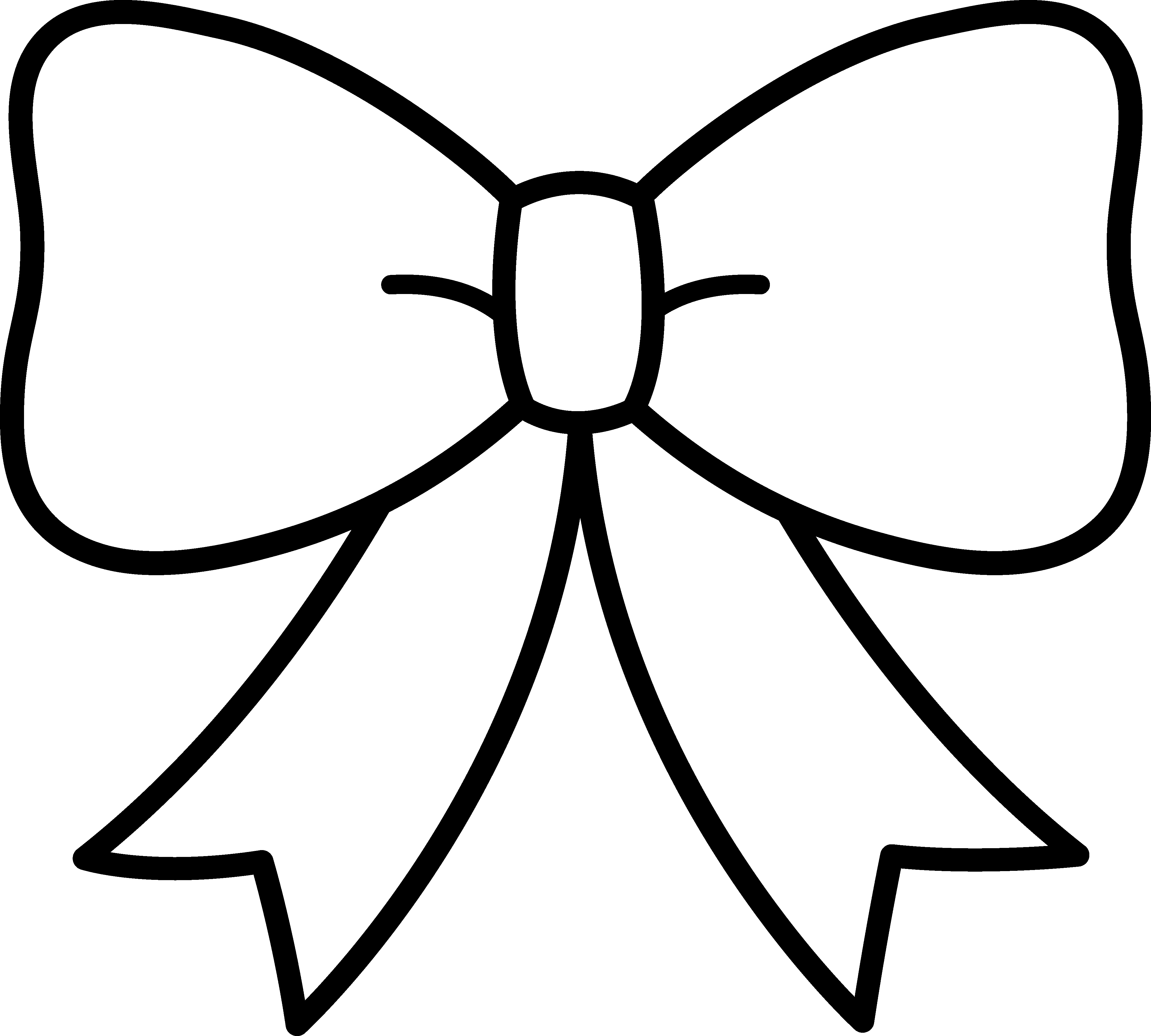 Bow Tie Clipart Drawn Pencil And In Color Bow Tie Clipart - Ribbon Clipart Black And White (4216x3795), Png Download