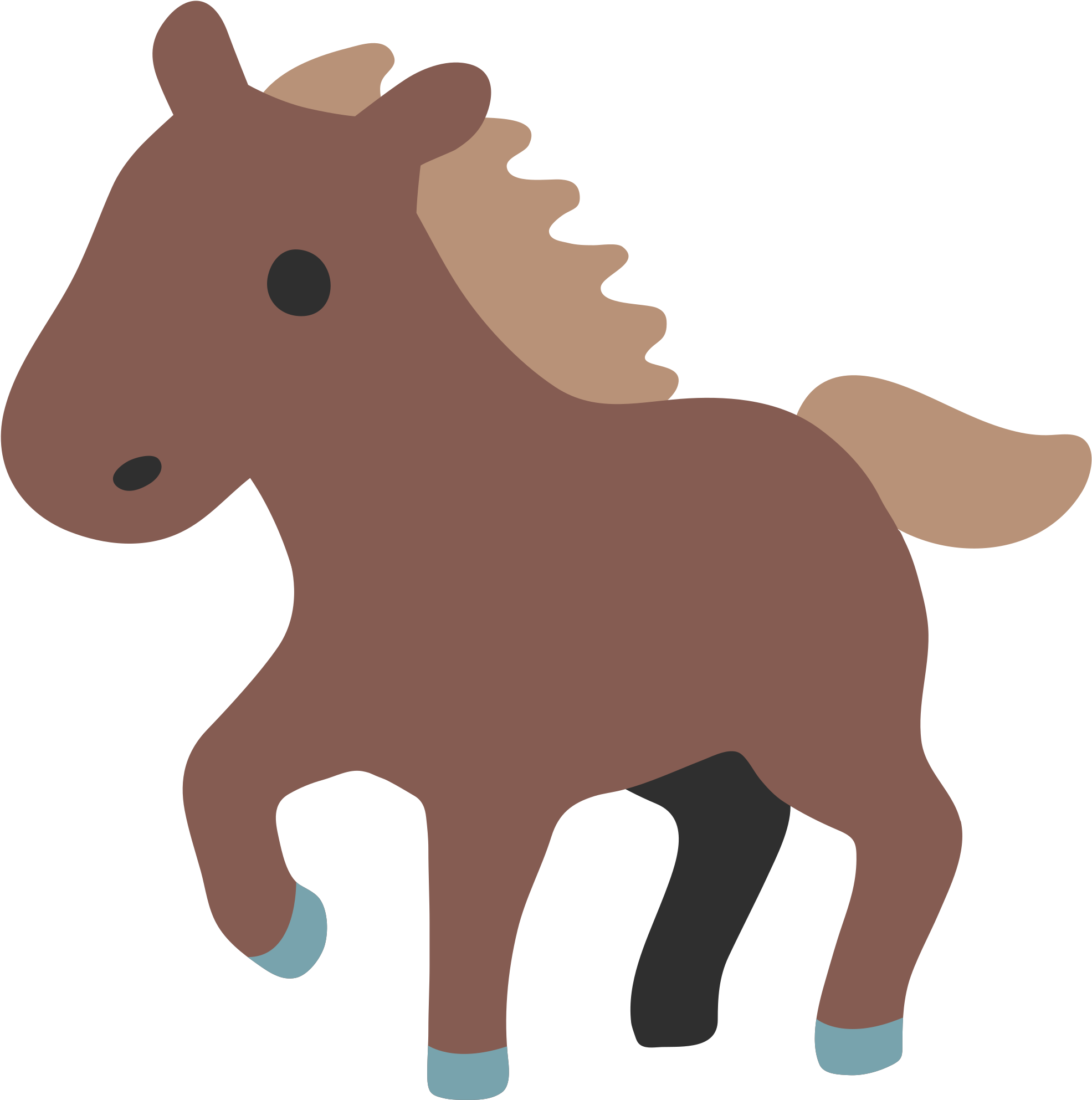 Little Horse Emoji - Google Horse Emoji (400x400), Png Download