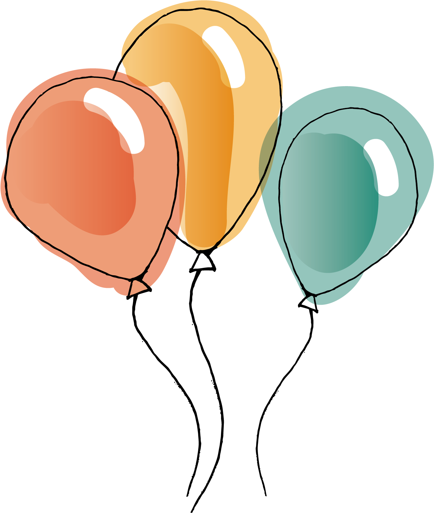 Balloon Watercolor Painting Clip Art - Watercolor Balloons Transparent Background (1875x1875), Png Download