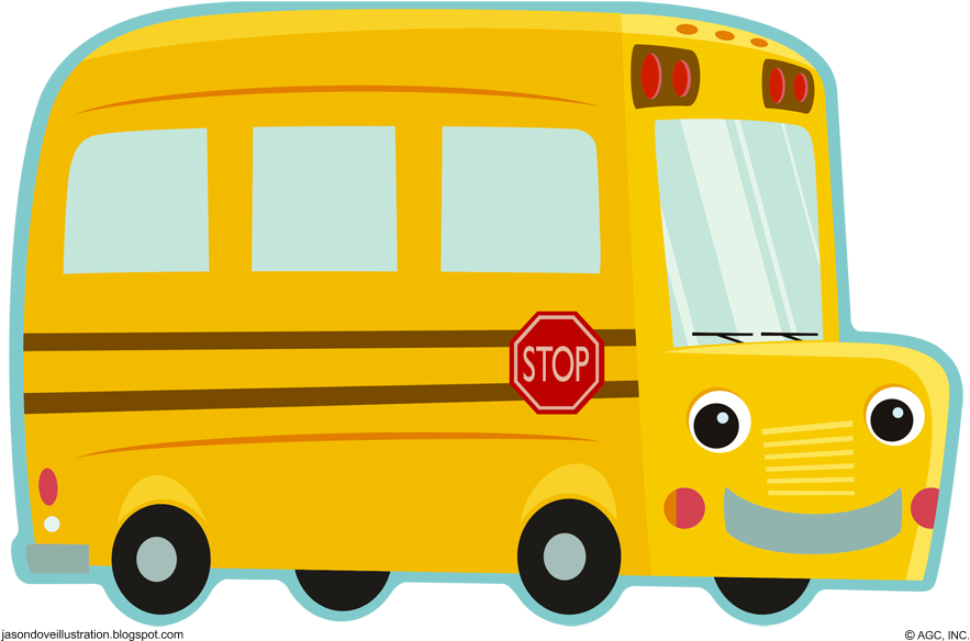 Cute Bus Png Clipart Bus Clip Art - Cut Out School Bus (900x593), Png Download