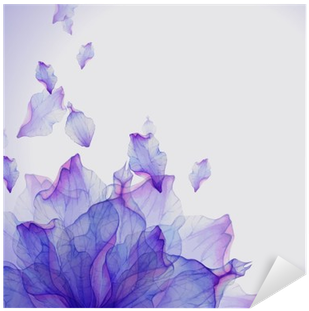 Watercolor Card With Purple Flower Petal Sticker • - Petal Watercolour Vector (400x400), Png Download
