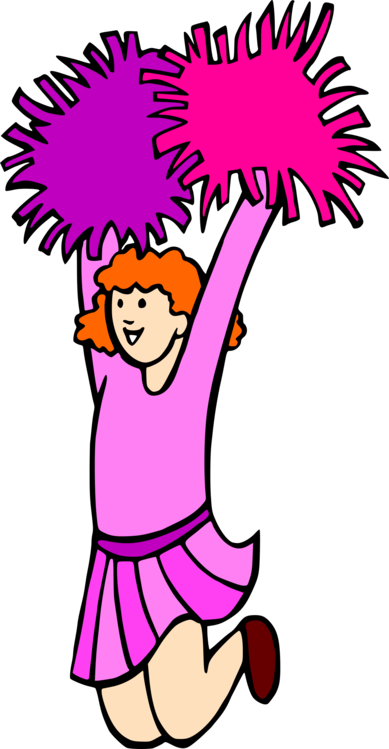 Cheerleading Pom-pom Joke Woman Megaphone (389x749), Png Download