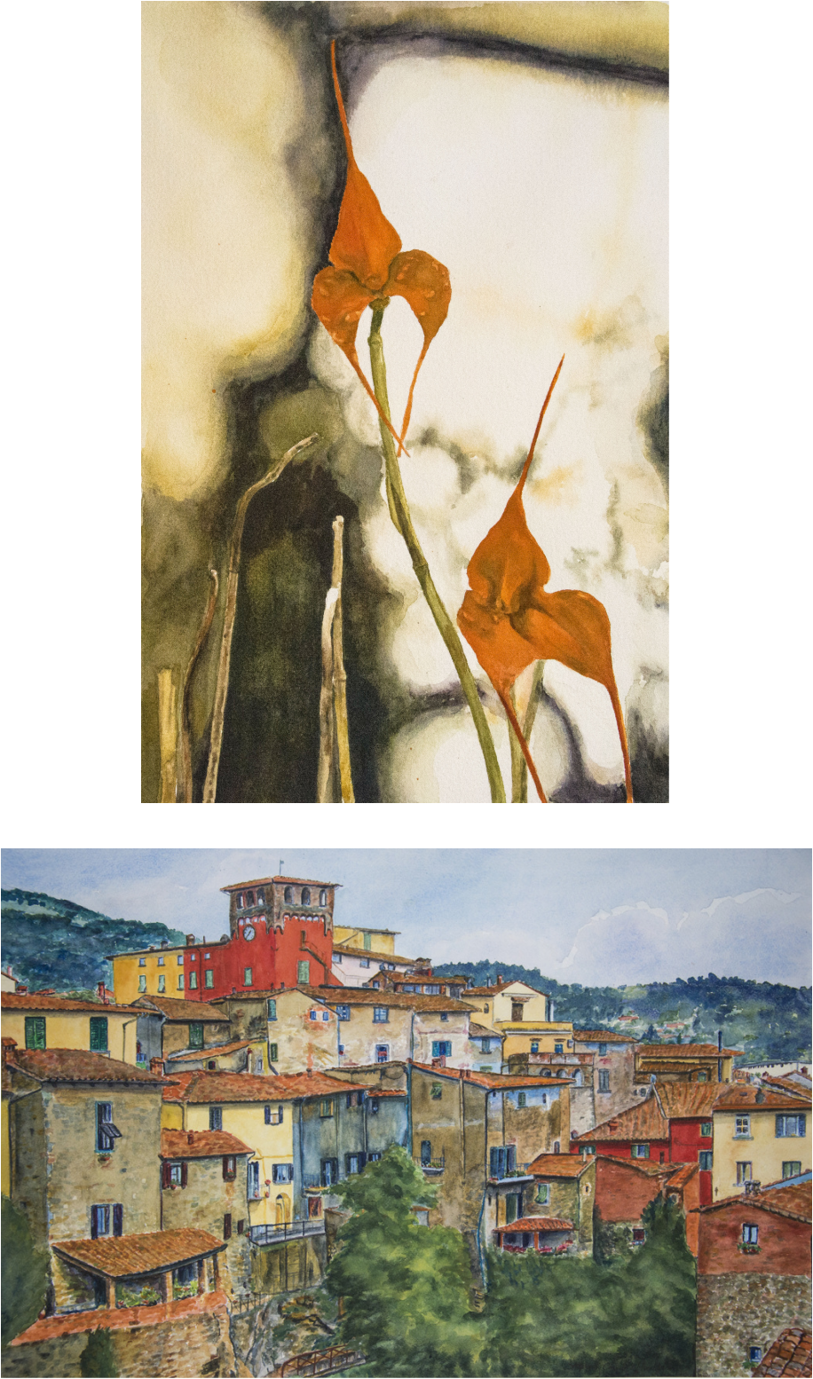 Original Watercolor - Painting (916x1554), Png Download