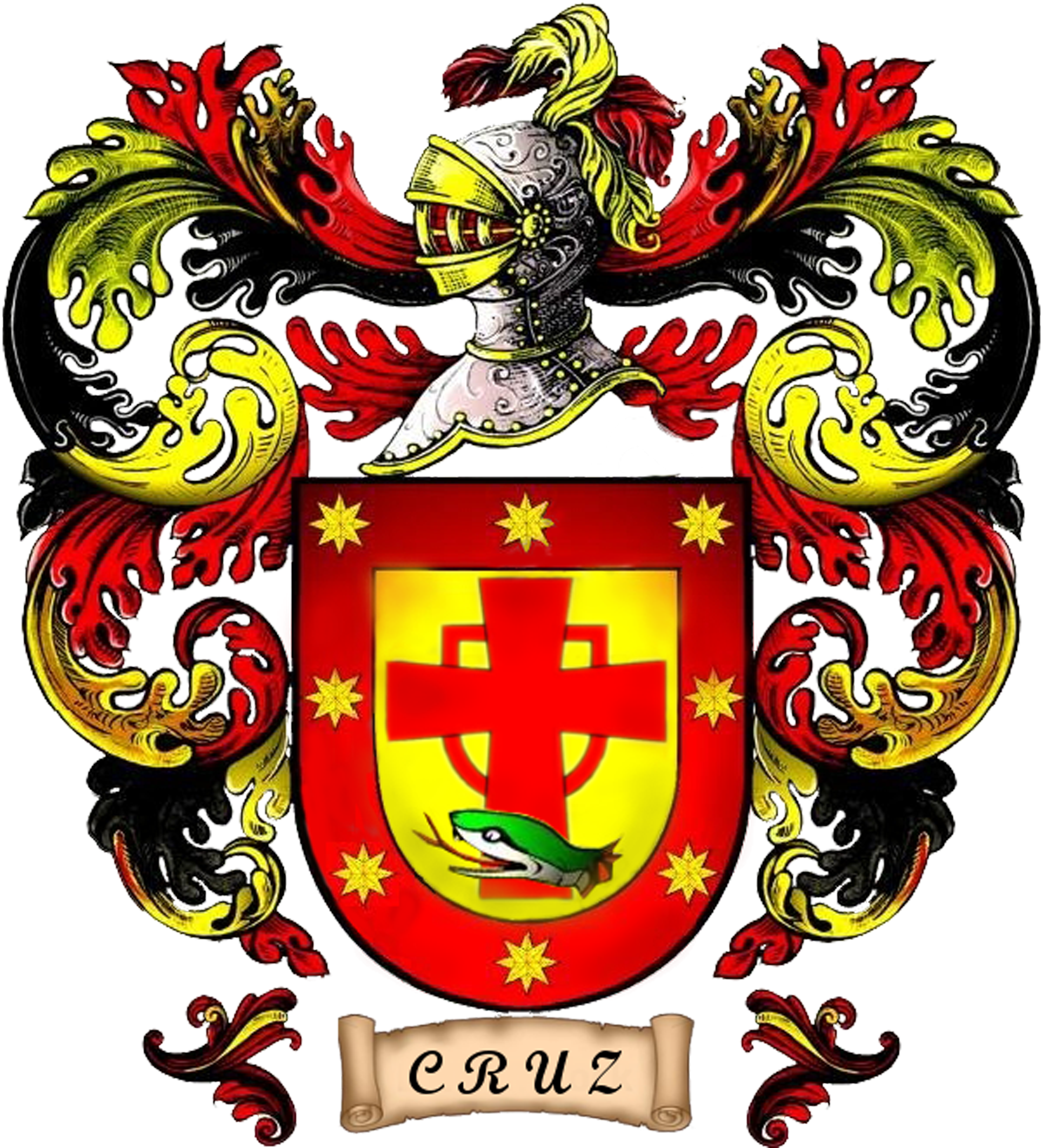 Escudo De Armas Familia Cruz - Escudo De La Familia Carrillo (2000x2186), Png Download