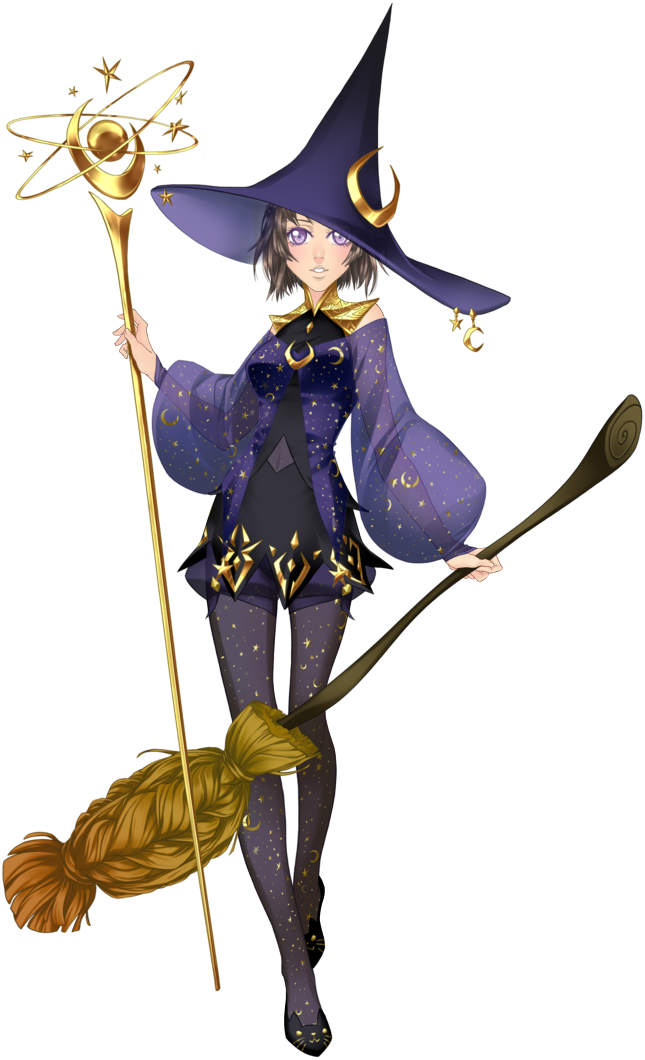 Outfit Starry Witch - Witch Eldarya (645x1060), Png Download