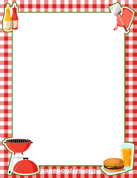 Bbq Border - Http - //pageborders - Org/download/bbq-border - Bbq Border (470x608), Png Download