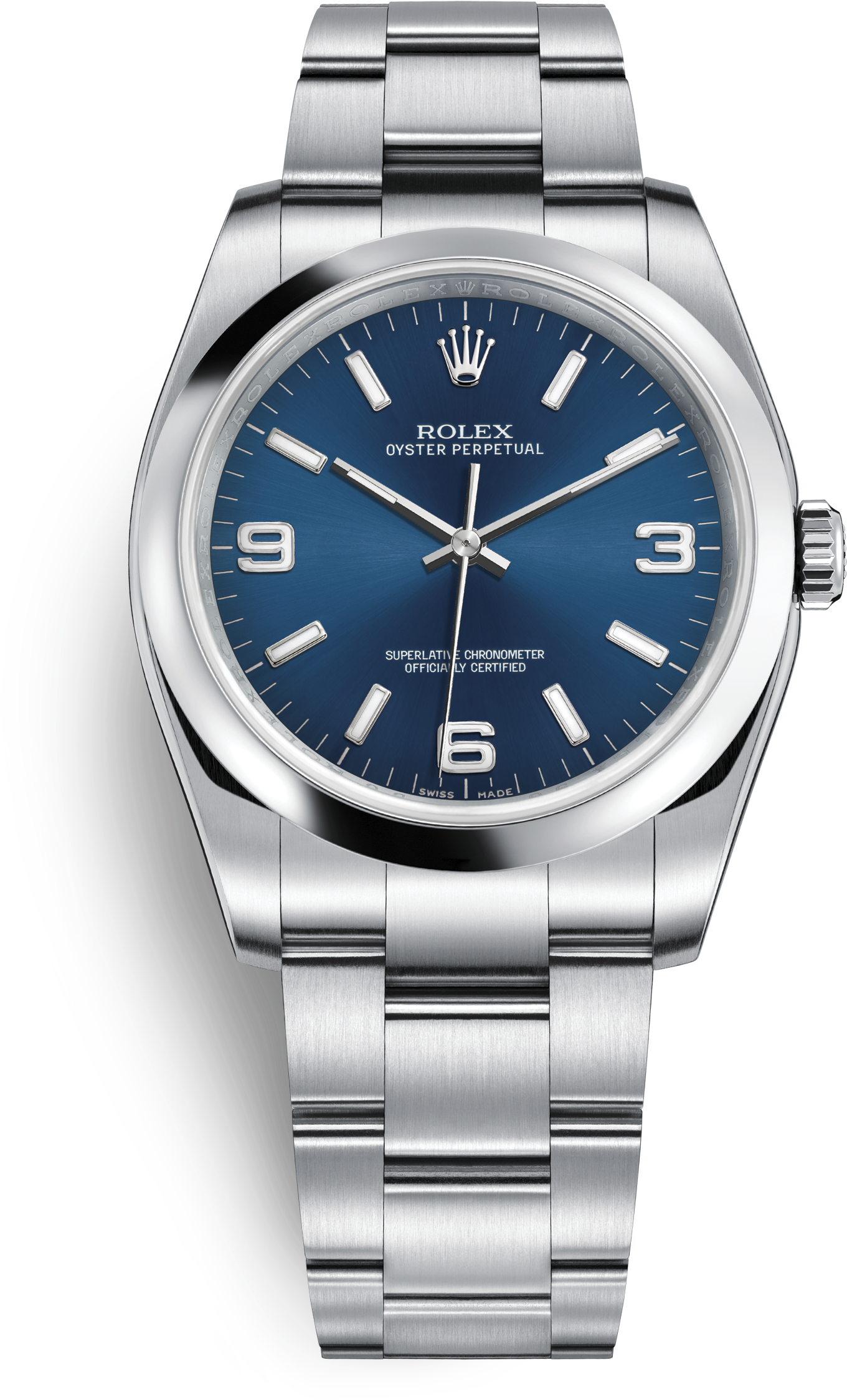 Rolex Oyster Perpetual Watch Oystersteel Png Blue Rolex - Rolex Oyster Perpetual 36 Blue Dial (3000x3000), Png Download