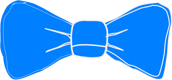 Banner Blue Bow Tie Clip - Blue Bow Tie Png (600x280), Png Download