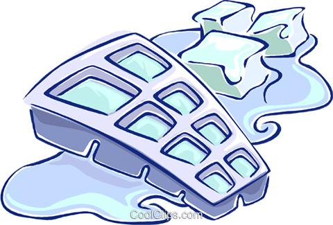 Ice Clipart Ice Tray - Ice Cube Tray Clip Art (480x325), Png Download