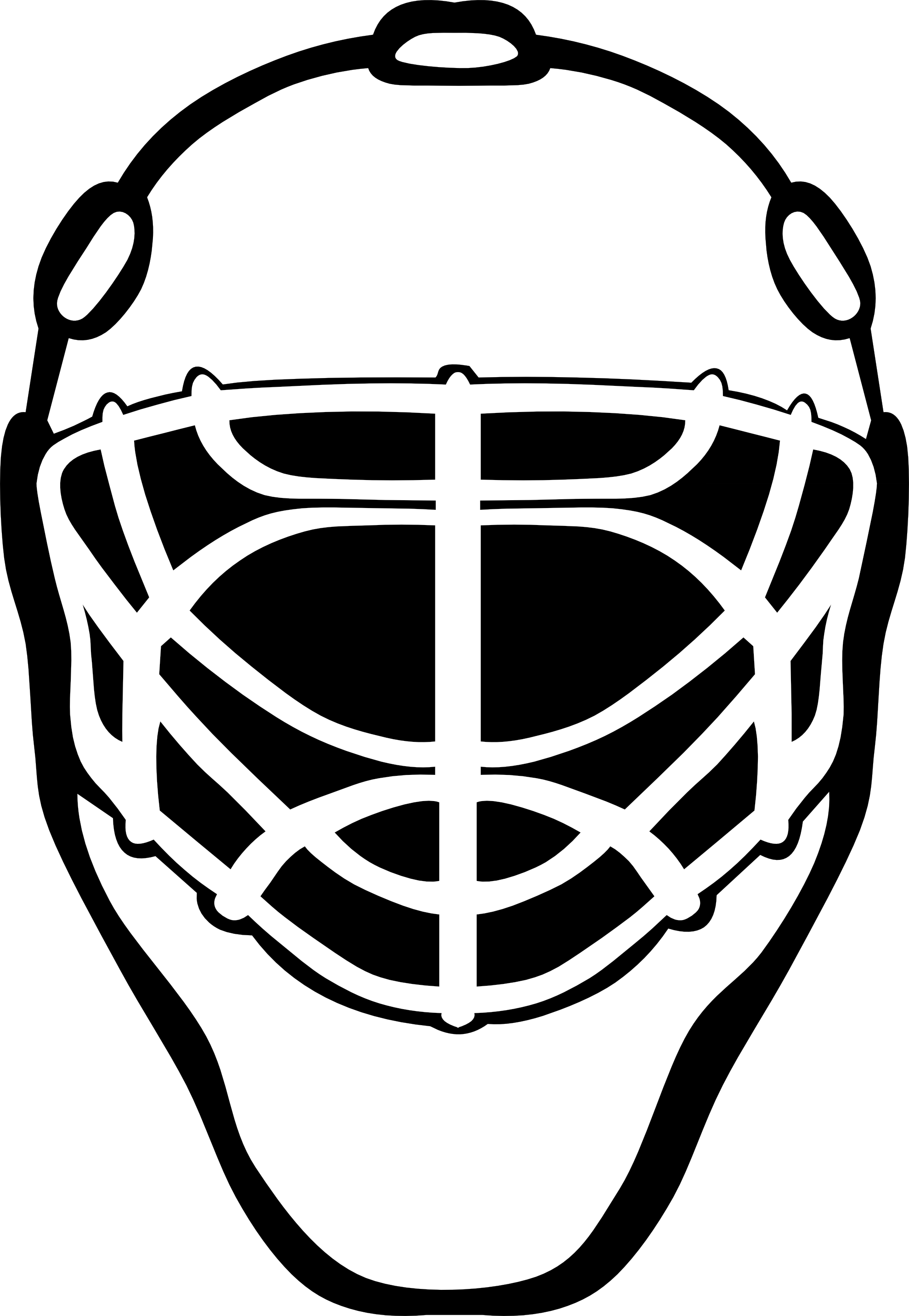 Pin By Jason Lebrick On Hockey - Hockey Mask Clip Art (1979x2865), Png Download