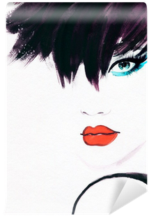 Woman Portrait - Art Print: Ismagilova's Woman Portrait .abstract Watercolor (400x400), Png Download