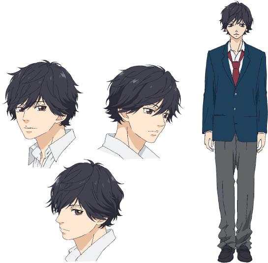 Kou Mabuchi Anime Concept - Kou Blue Spring Ride (554x535), Png Download