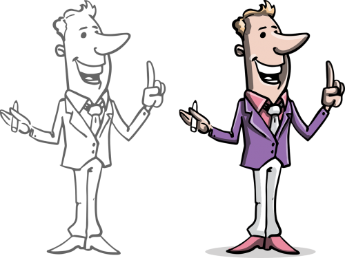 Man Doodle Png (500x375), Png Download