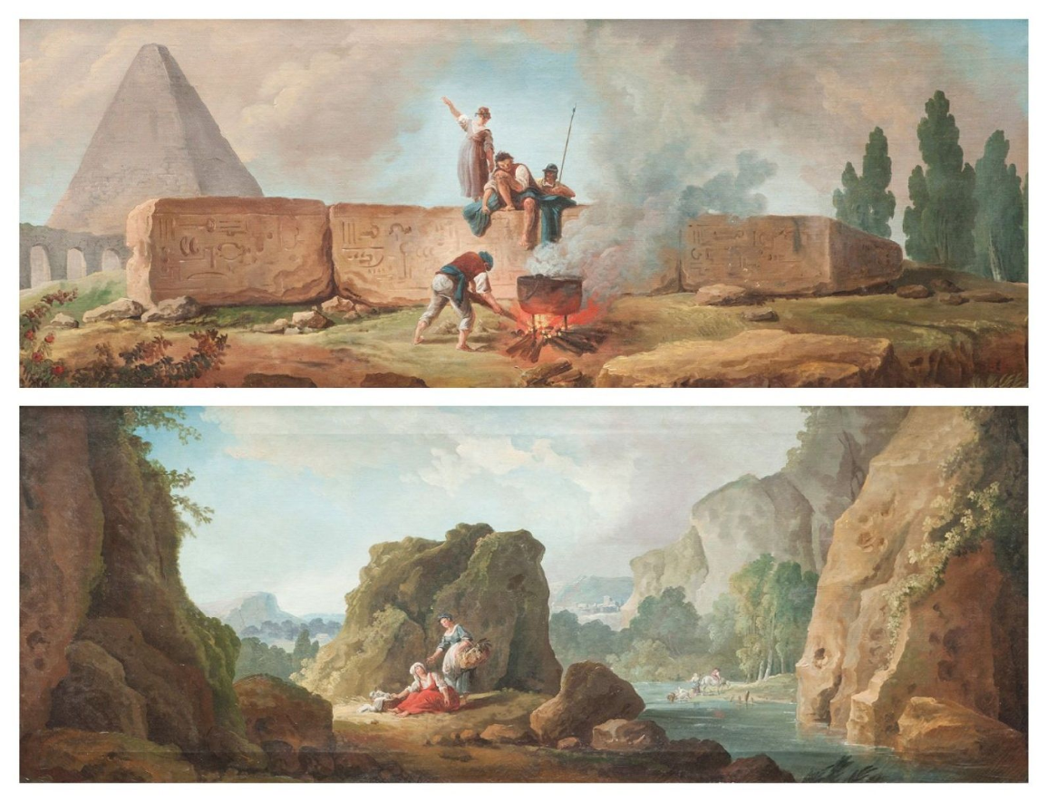 Pair Of Paintings By Hubert Robert - Painting (1280x1024), Png Download