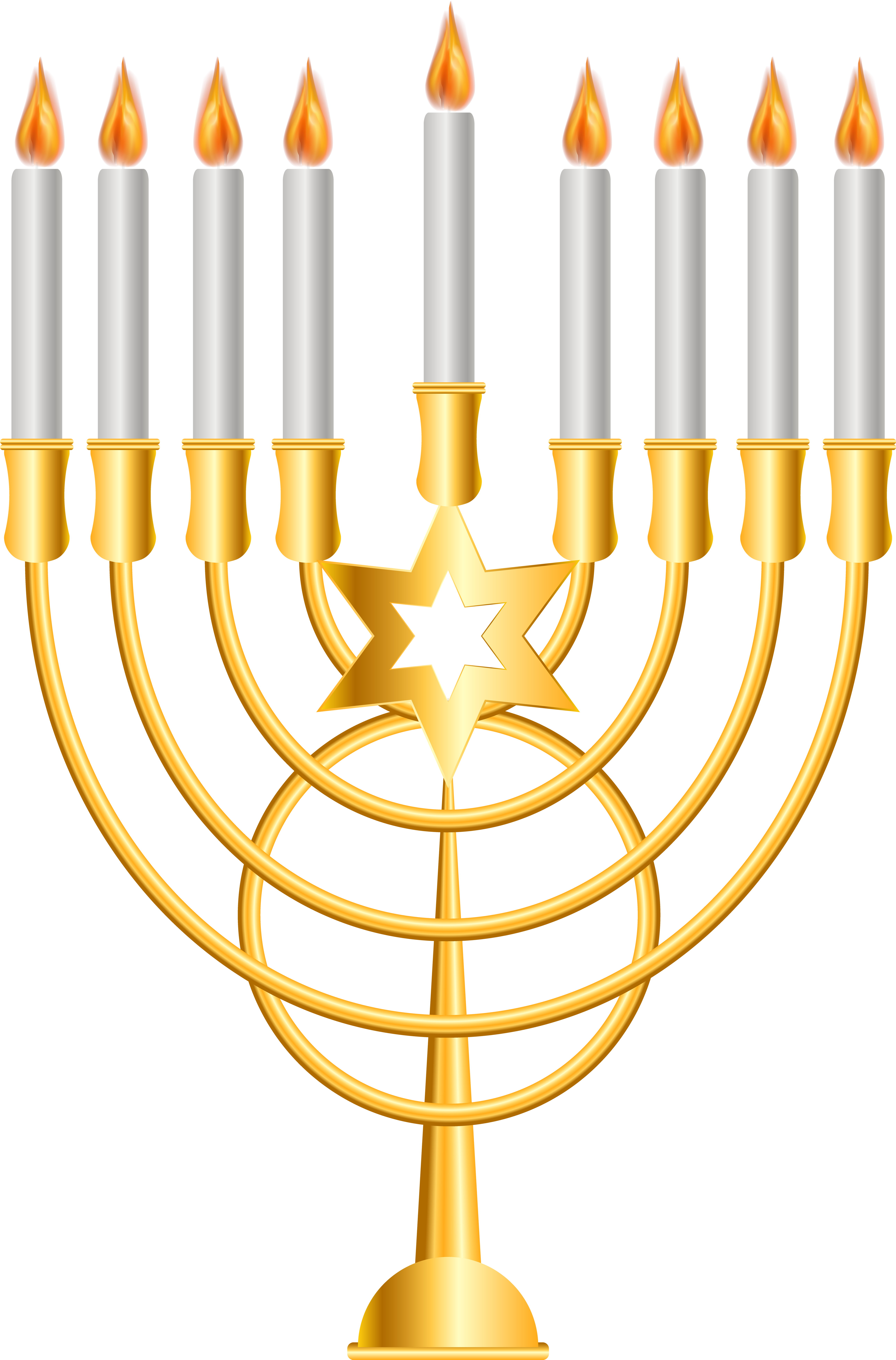 Menorah Gold Png Clip Art - Clip Art (5242x8000), Png Download