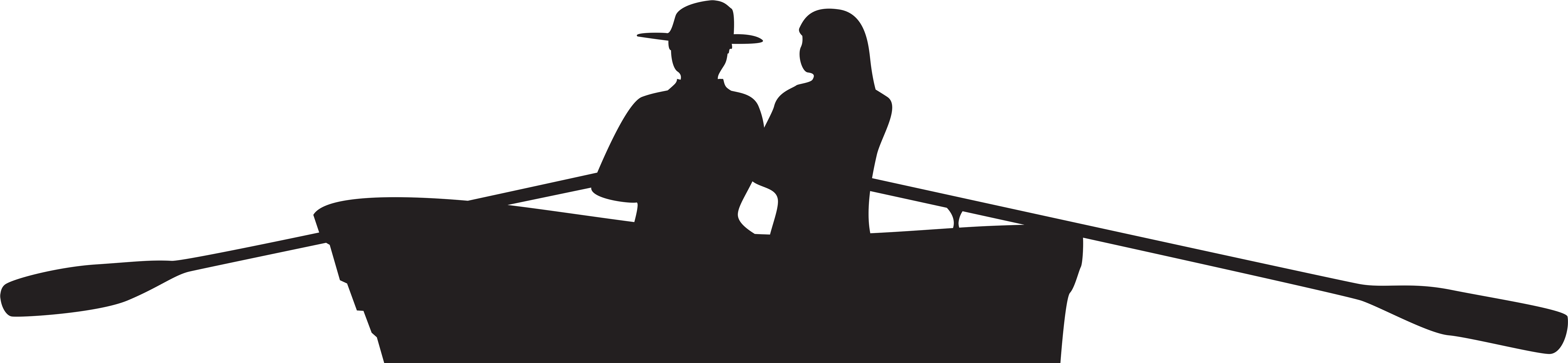 Jpg Transparent Download Silhouette Sitting At Getdrawings - Couple On Boat Silhouette (8000x1962), Png Download